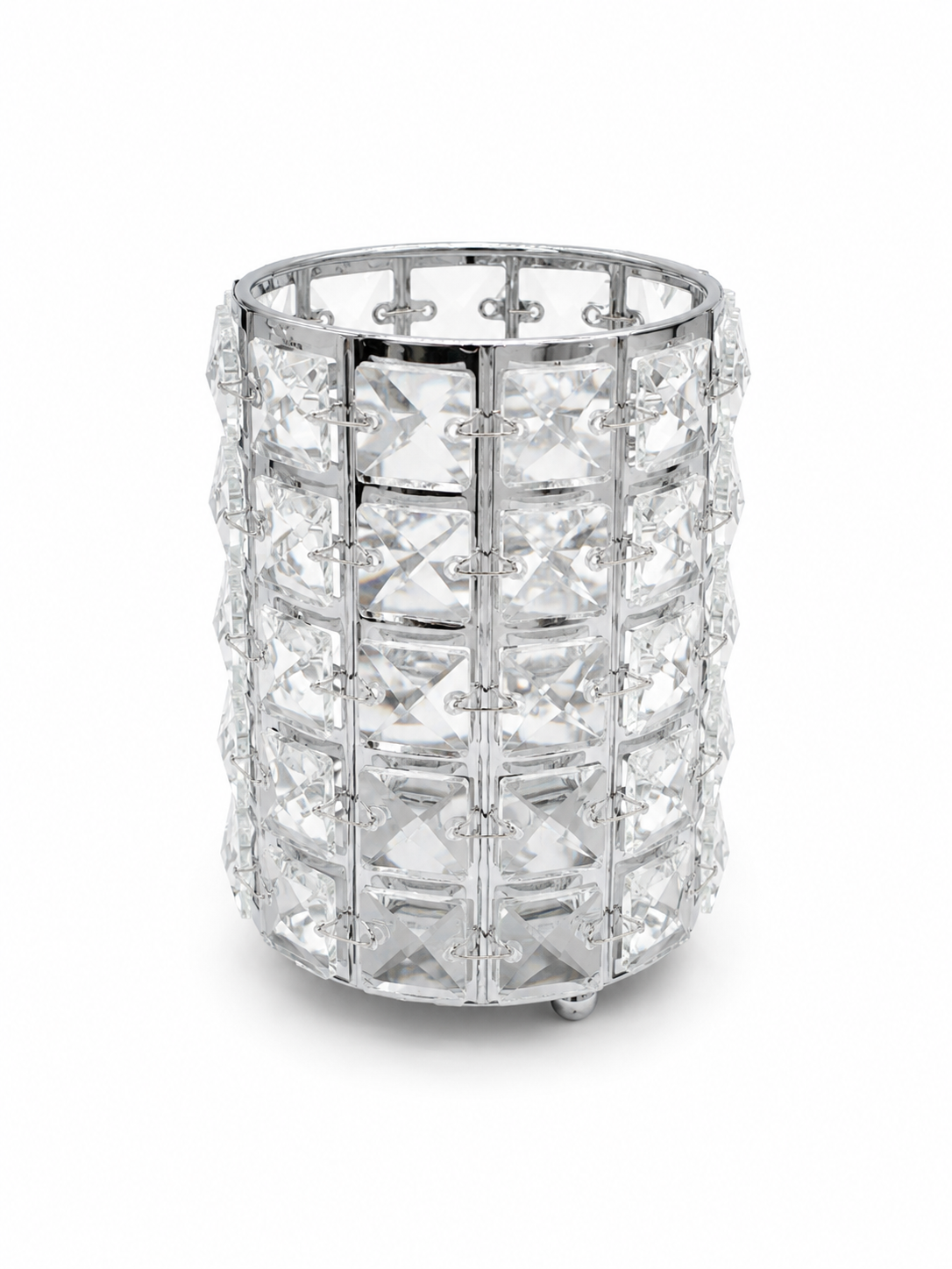 SVEĆNJAK CRYSTAL SILVER 