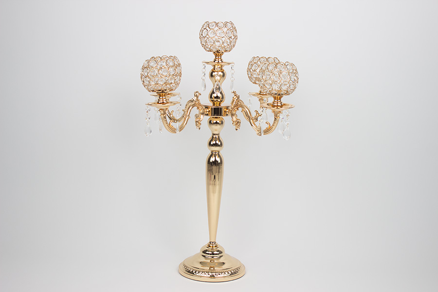 SVEĆNJAK CRYSTAL GOLD