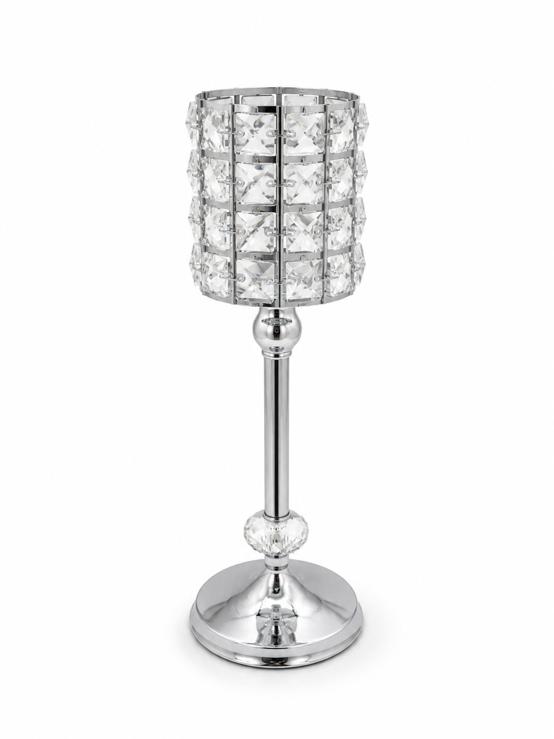 SVEĆNJAK CRYSTAL SILVER