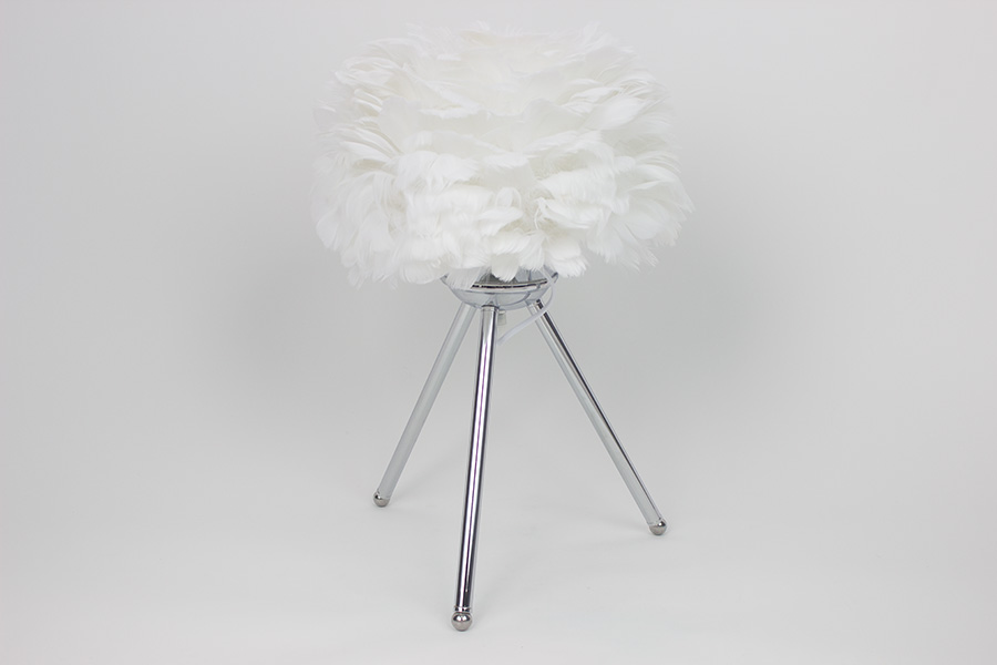 LAMPA FEATHER WHITE 30X47CM
