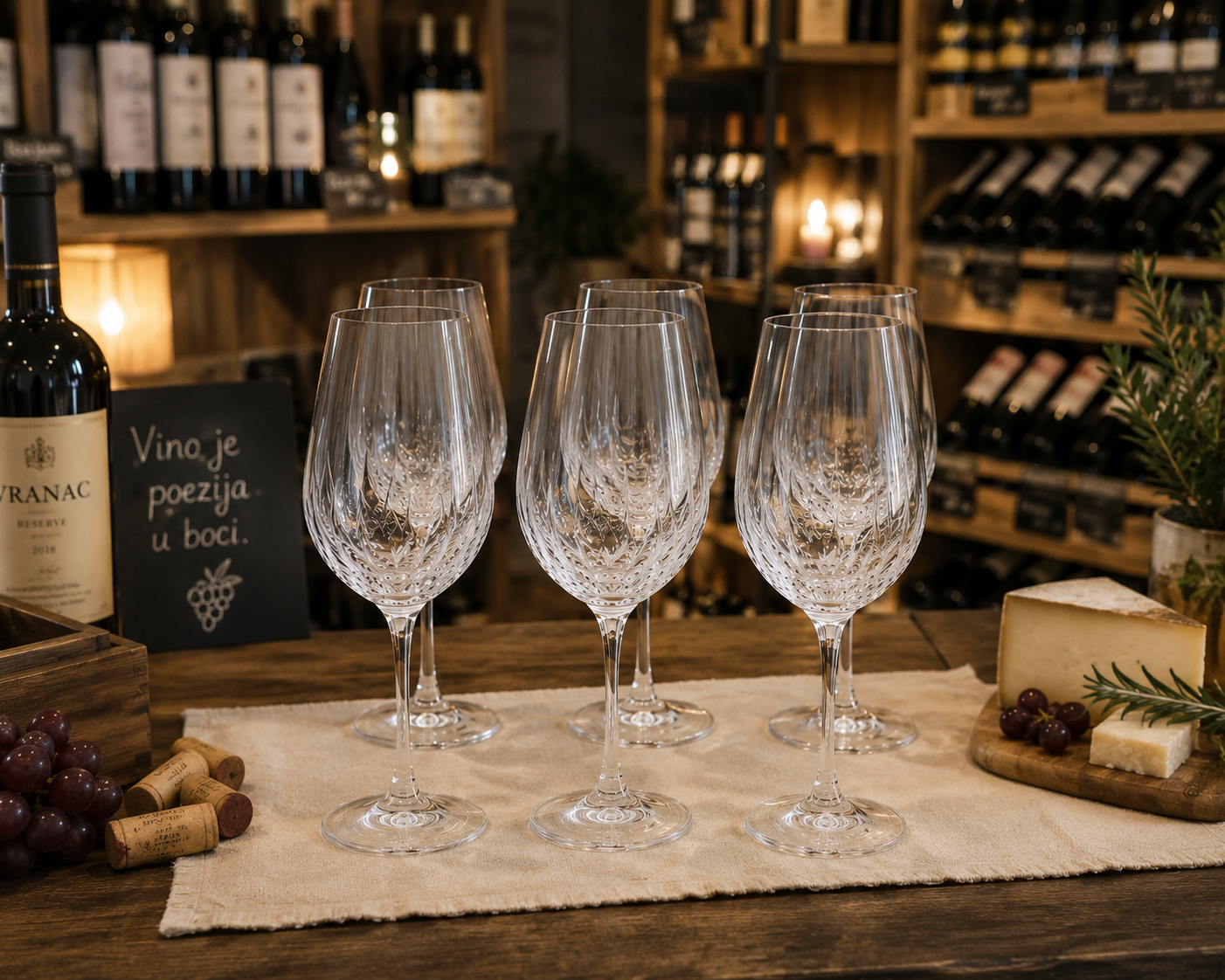 SET ZA ČAŠA ZA VINO CORA 6 KOMADA 400ml