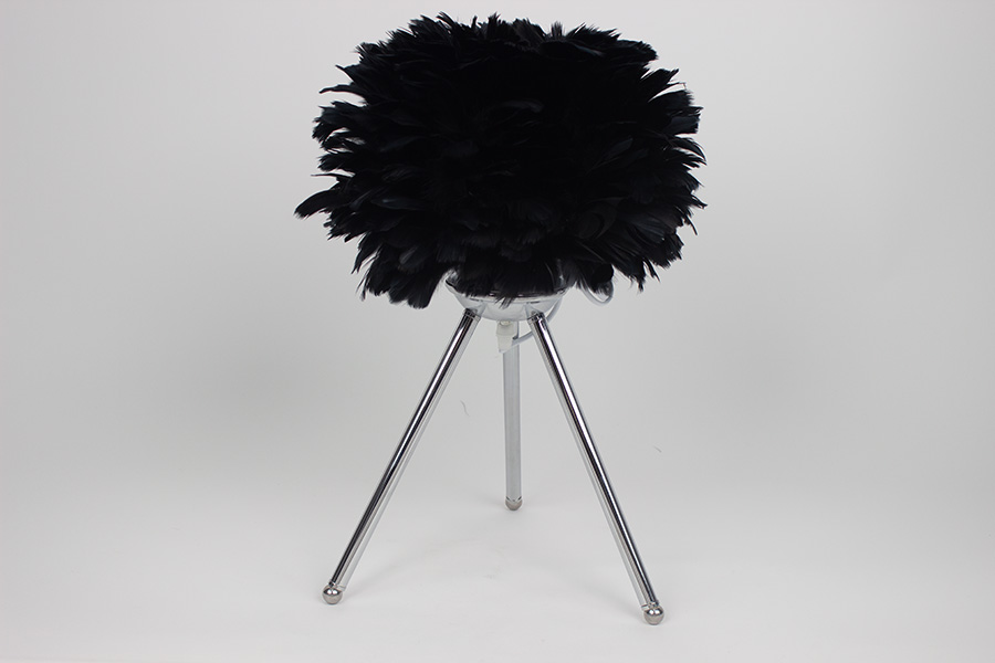 LAMPA FEATHER BLACK 30X47CM